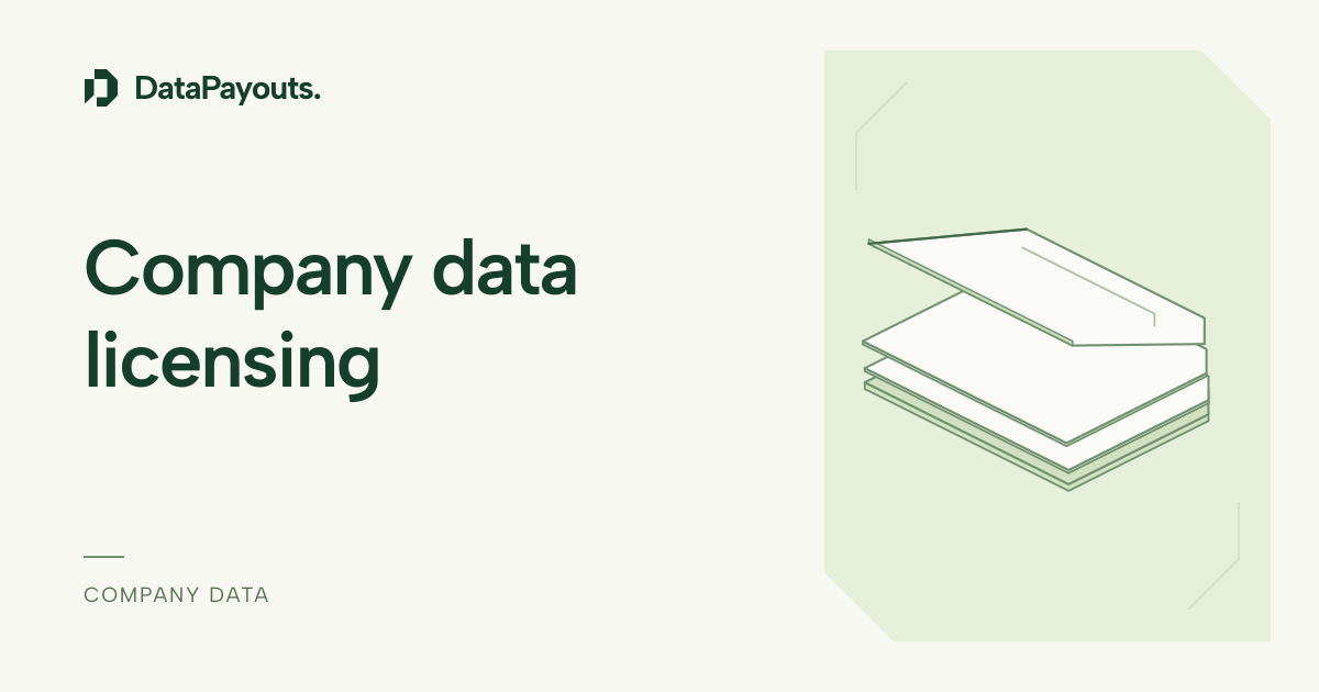 Layered paper sculpture on the company data article cover.